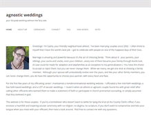 Tablet Screenshot of agnosticweddings.com